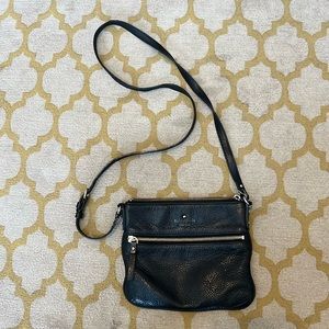 Kate Spade crossbody, worn and used as is. Black